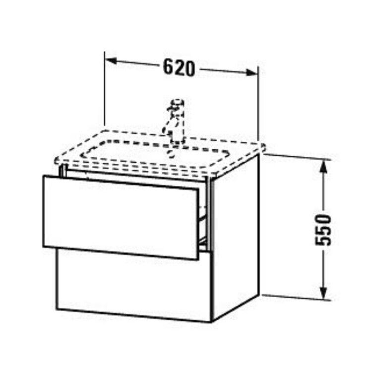 Тумба под раковину Duravit L-Cube 620x481x550 мм подвесная дуб средиземноморский LC624007171