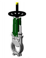 Задвижка шиберная Tecofi VG6400-00 штурвал выдвижной шток PN10 DN250 EPDM VG640000EP0250