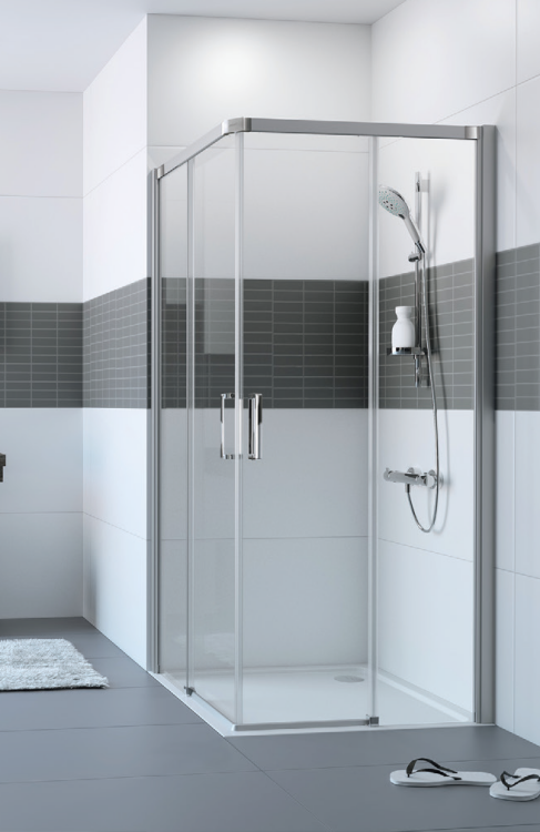 Душевое ограждение Huppe Design Pure квадратное 900x900x2000 мм, блестящее серебро 21HL1109009270009009002000