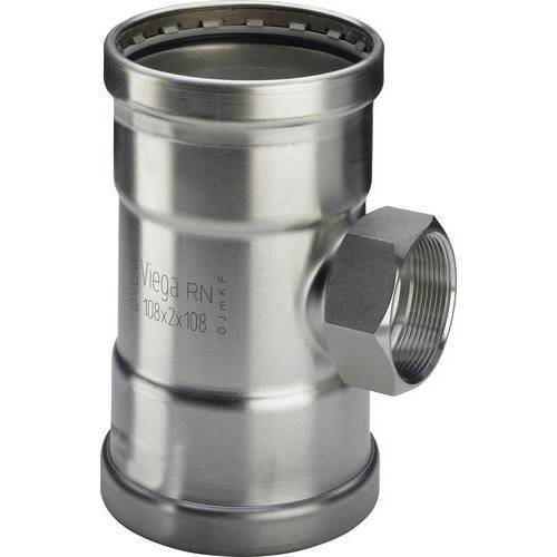 Тройник пресс Viega Sanpress Inox SC-Contur 108x2x108 мм 482916