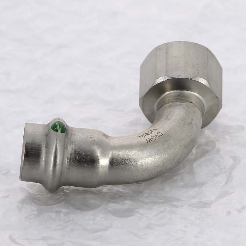 Угольник переходной Viega Sanpress Inox 90° 15х1/2 пресс-В нержавеющая сталь 437091