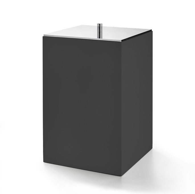 Урна с крышкой 3SC BeMood Black 200x200x320 мм хром/черный BEMN64ASL
