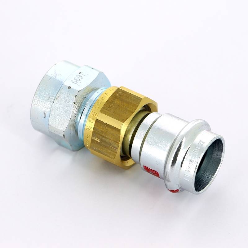 Муфта пресс с накидной гайкой Viega Prestabo 22x3/4 оцинкованная сталь 643461