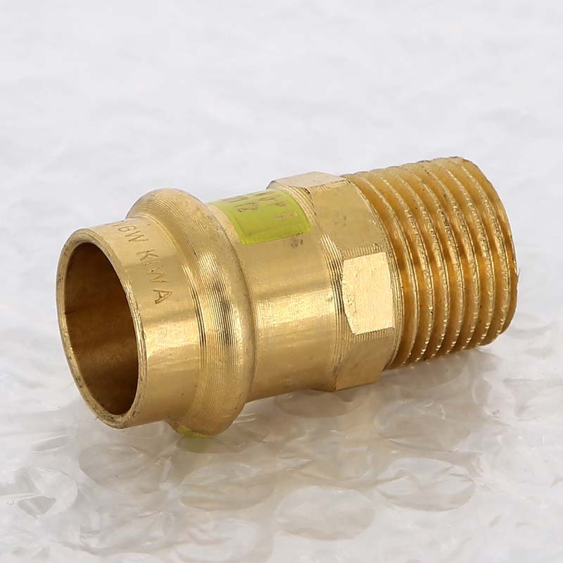 Муфта пресс с наружной резьбой Viega Profipress G 18 мм х 1/2 бронза 346140