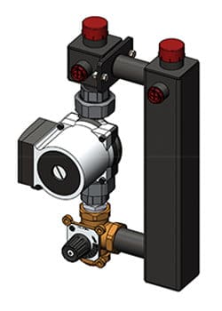 Насосный модуль Zota СП25/60 со смесителем под привод Grundfos 130 мм AGR4932002009