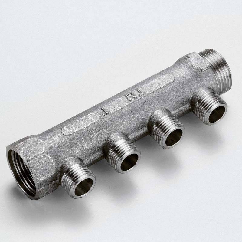 Коллектор никелированный TIEMME 3/4 НВ 2 выхода 1/2 Н 36 мм 1910037