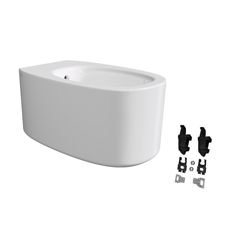 Биде подвесное Ceramica Alice Idilla 350x550x235 мм с набором креплений белый 48130101SET