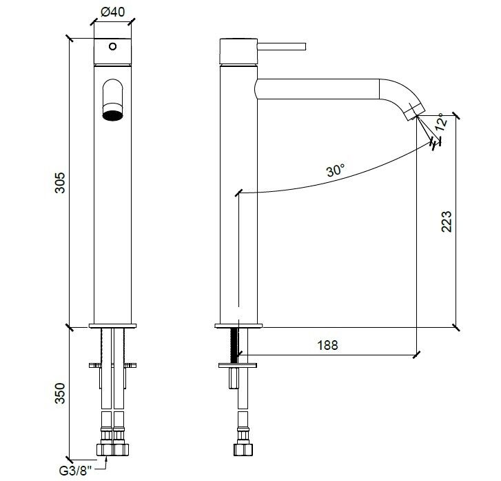 Смеситель для раковины Almar белый матовый E214002.MW