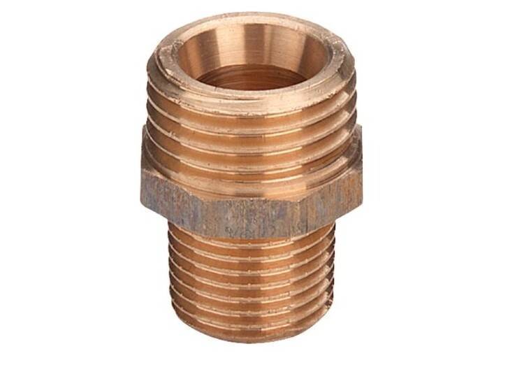 Ниппель переходной Viega модель 3246 1 x 1 бронза 446772