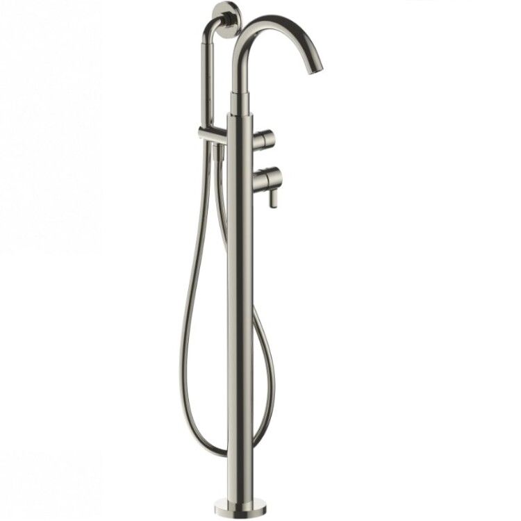 Смеситель для ванны Fantini Icona Classic напольный с ручной лейкой Nickel PVD 5395R080B