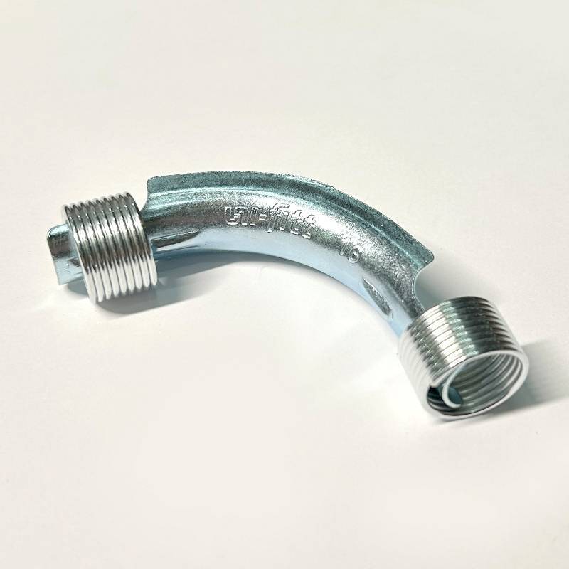 Фиксатор поворота 90° General Fittings с кольцами для труб 16 мм оцинкованная сталь 859R1600