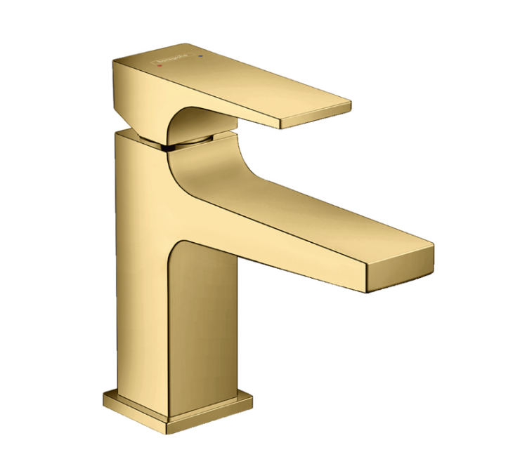 Смеситель для раковины Hansgrohe Metropol 100 с донным клапаном полированное золото 32500990