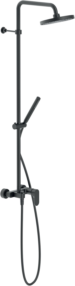 Душевая система UP верхний душ 20 см матовый черный UP94130/30BM