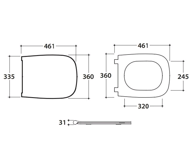 Сиденье для унитаза Globo GENESIS 360x461 мм SoftClose Ghiaccio GN020GH