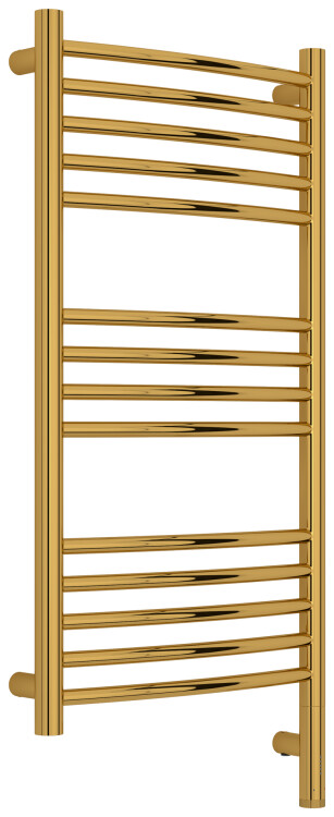 Полотенцесушитель электрический Сунержа Богема 3.1 выгнутая 800x400 мм МЭМ нижнее правое подключение золото 03-6003-8040