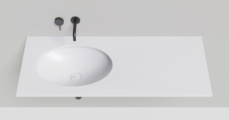 Раковина накладная Salini Marea 11 550х400х135 мм белый глянец 1802111G