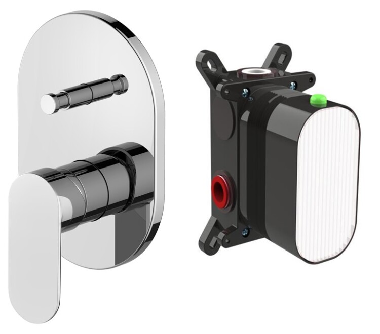 Смеситель для душа Splendy Rest на 2 потребителя черный матовый RE204U1K2BM