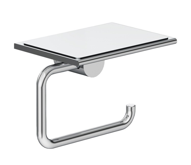 Бумагодержатель Kludi VELA R с полкой без крышки 139х100х111 мм хром 5897105