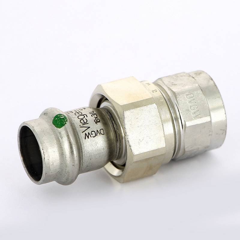 Муфта разъемная Viega Sanpress Inox 18х1/2 пресс-В с плоским уплотнением 437473