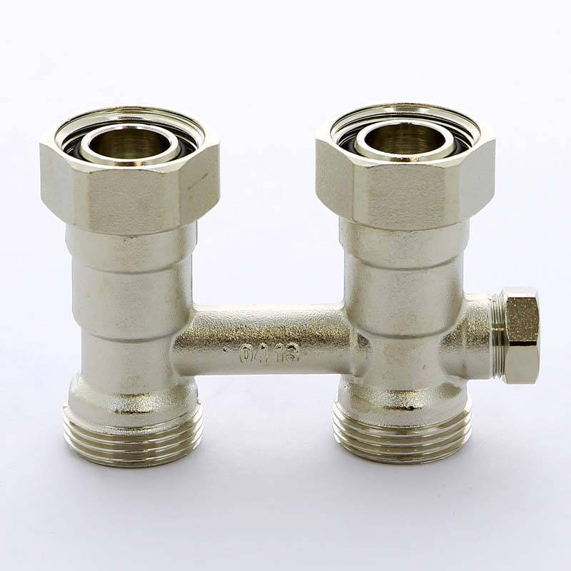 Узел радиаторный прямой Tiemme 3/4 x 3/4 x 18 с байпасом и кранами 3390007