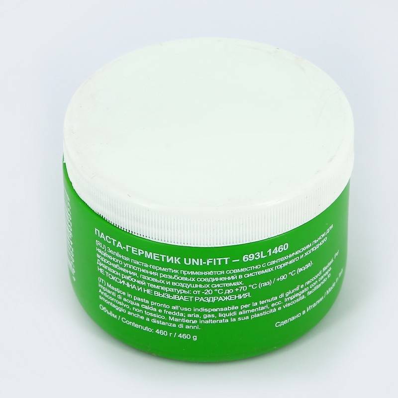 Паста-герметик для льна Uni-Fitt зеленая 460 г 693L1460