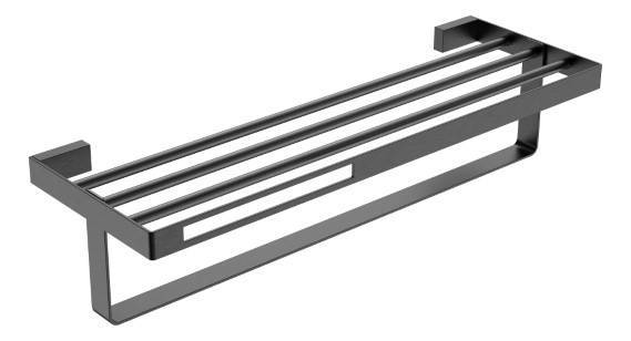 Полка для полотенец Boheme Q подвесная графит 10947-GM