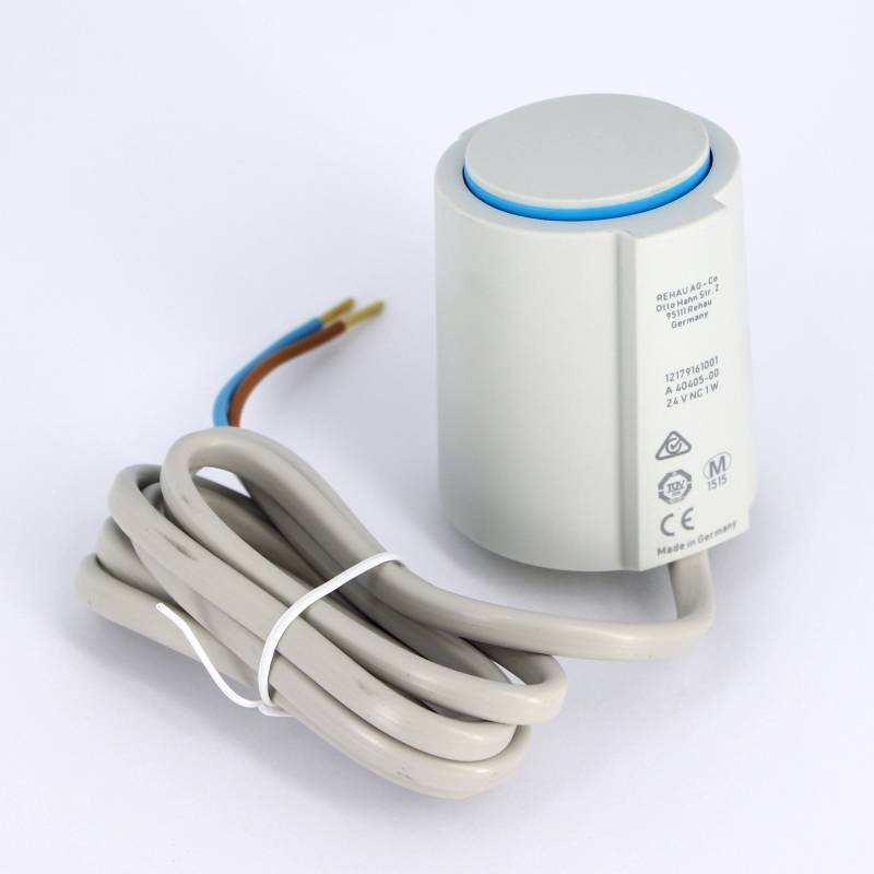 Привод термоэлектрический Rehau UNI 24 В нормально закрытый NC 217916