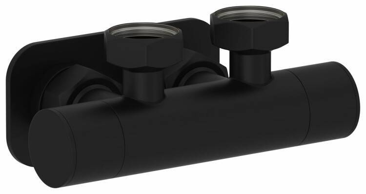 Вентиль Сунержа EU50 угловой скрытый 2 x G 3/4 НГ черный матовый 31-1418-3434