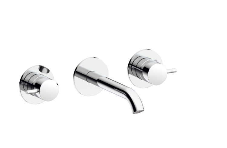 Смеситель для раковины Almar двухвентильный на 3 отверстия латунь брашированная PVD E210057HB