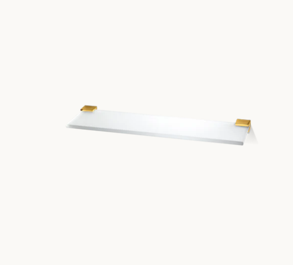 Полка стеклянная Decor Walther Corner GLA40 400x120x18 мм золото 0560920
