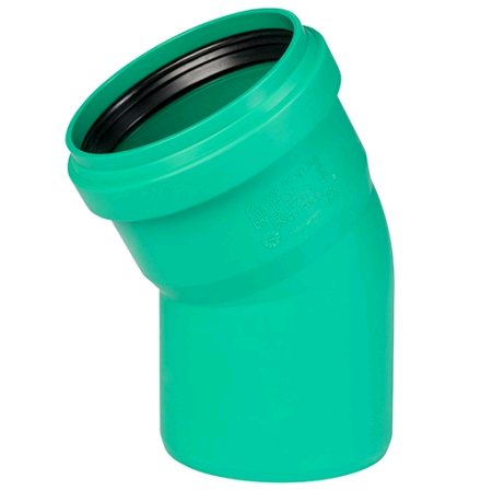 Отвод канализационный Ostendorf KG2000 KG2000B 30° 160 мм RAL 6017 771510