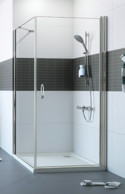 Душевая дверь HÜPPE Design 600x2000 мм маятниковая блестящее серебро прозрачное стекло 21H01M9009270006002000