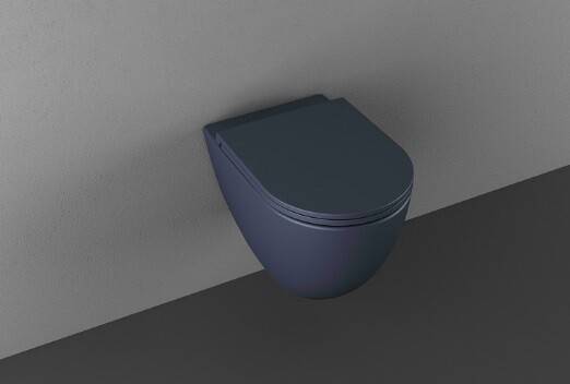 Унитаз подвесной ISVEA Infinity 365х530х400 мм синий матовый 10NF02001SV2Z