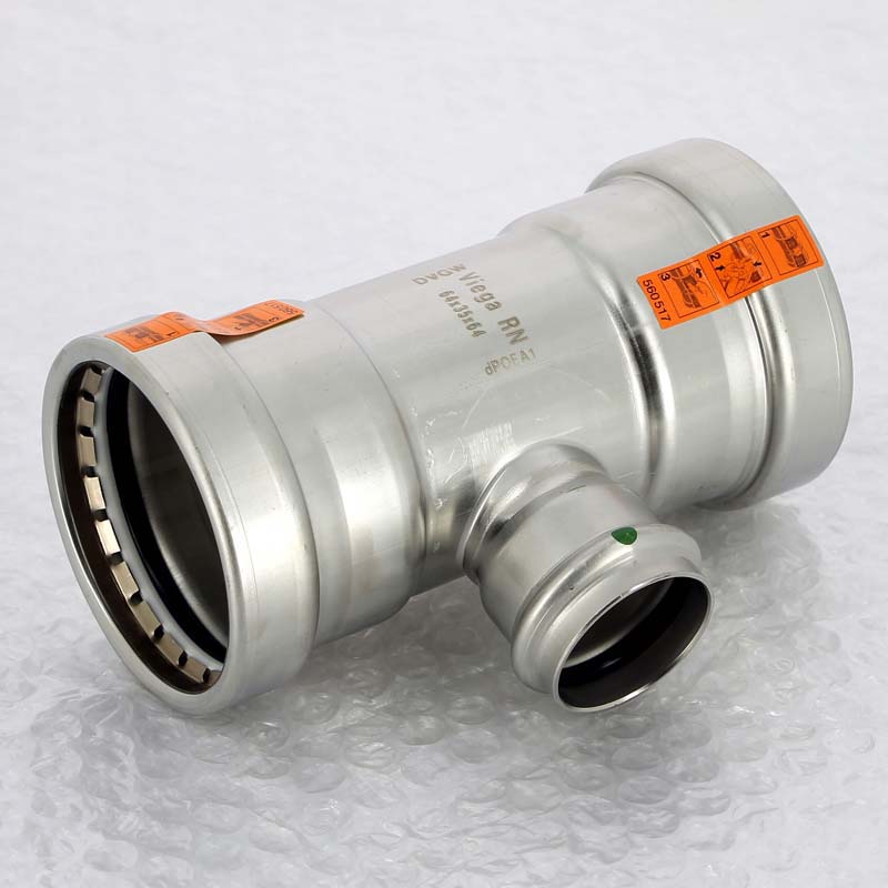 Тройник пресс нержавеющая сталь Viega Sanpress Inox XL 64х35х64 мм 578053