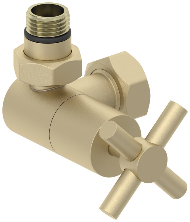 Вентиль Сунержа 3D G 1/2 x 3/4 левый крест шампань матовая 02214101234