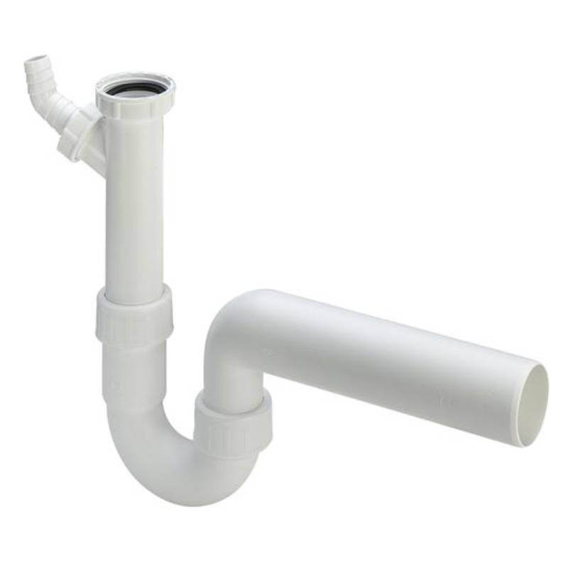 Сифон трубный для мойки Viega 40 мм с горизонтальным отводом и штуцером 102449