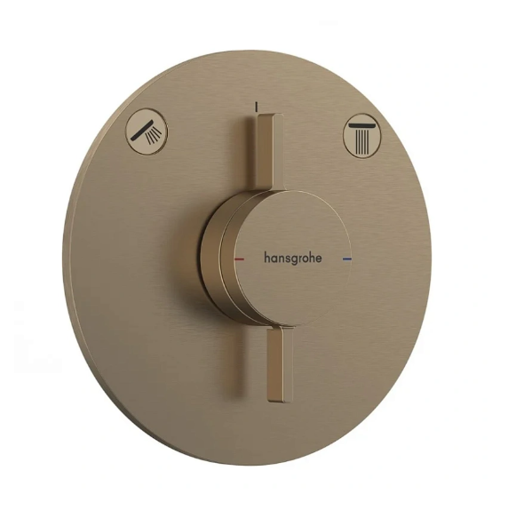 Смеситель для душа Hansgrohe DuoTurn S встраиваемый на 2 потребителя шлифованная бронза 75418140