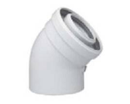 Отвод коаксиальный BAXI 60/100 мм 45° полипропиленовый HT 71405981