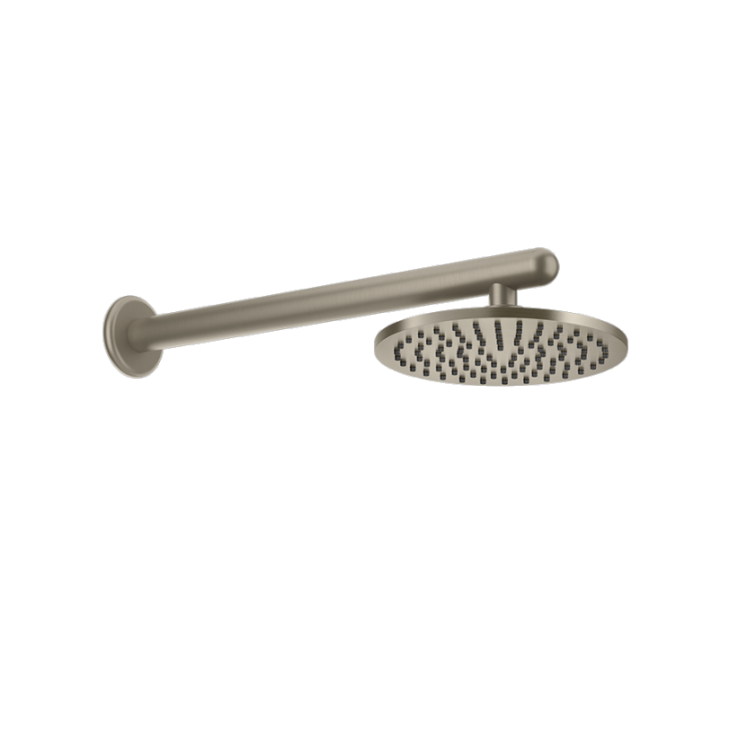 Верхний душ Gessi Goccia 202x202 мм с держателем Finox Brushed Nickel 33655149
