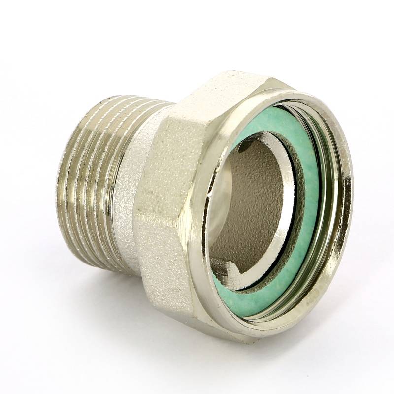 Соединение с накидной гайкой НВ Uni-Fitt 1 x 1 1/4 никелированное с плоской прокладкой 624N4500