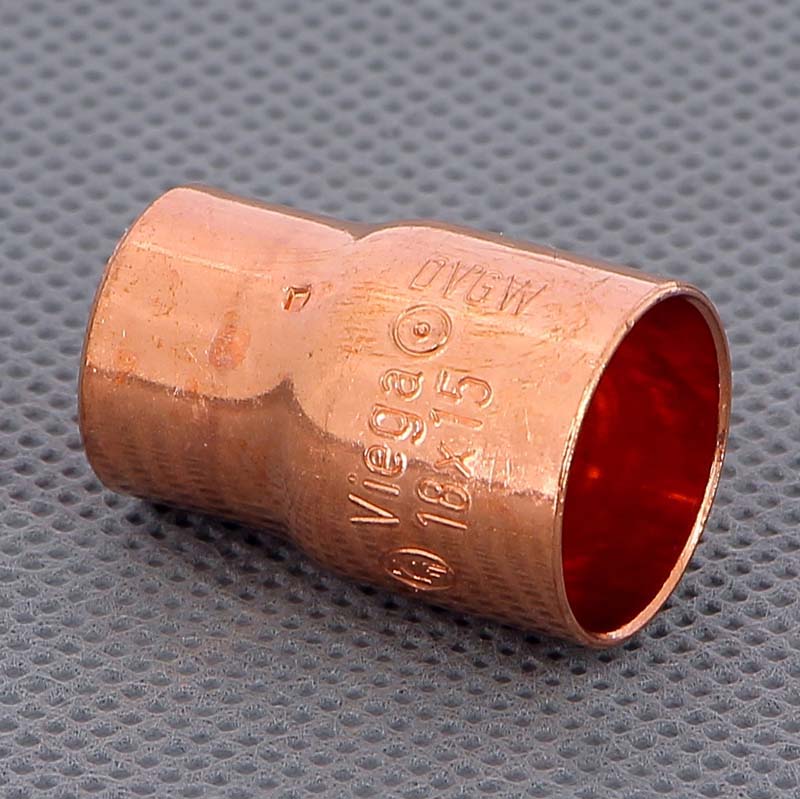 Муфта редукционная медная Viega 18х15 мм пайка 101176