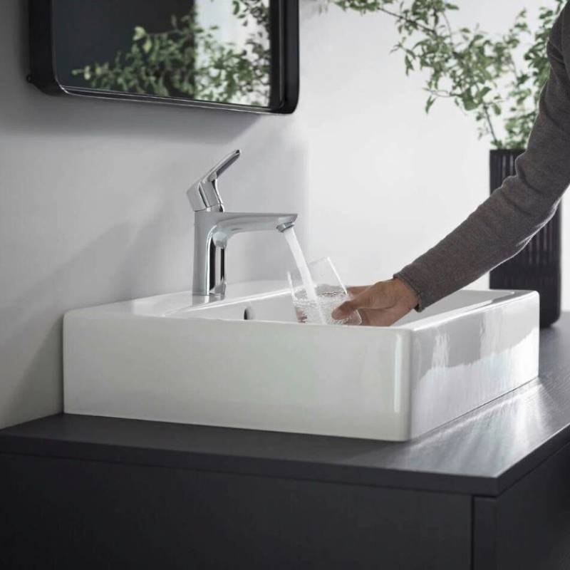 Смеситель для раковины Hansgrohe Logis 100 со сливным гарнитуром хром 71100000