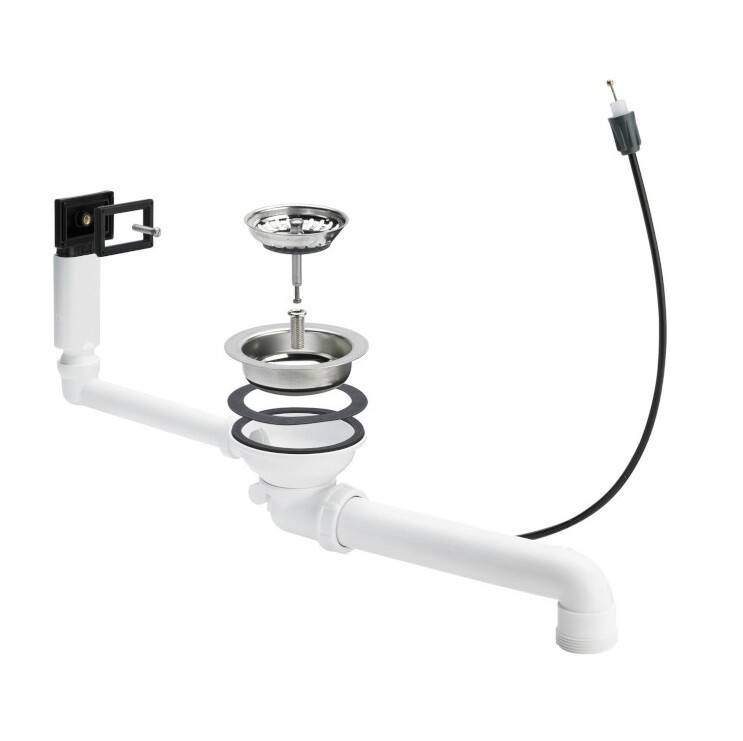 Донный клапан для раковины Viega V3 1 1/2 90 мм белый 678562