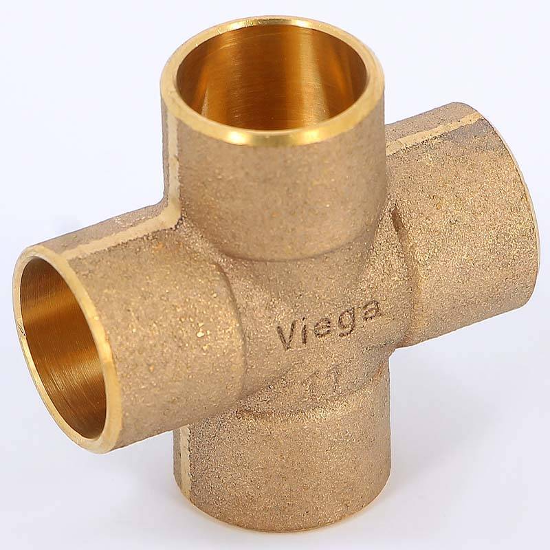 Крестовина под пайку Viega 22 мм медная 121884