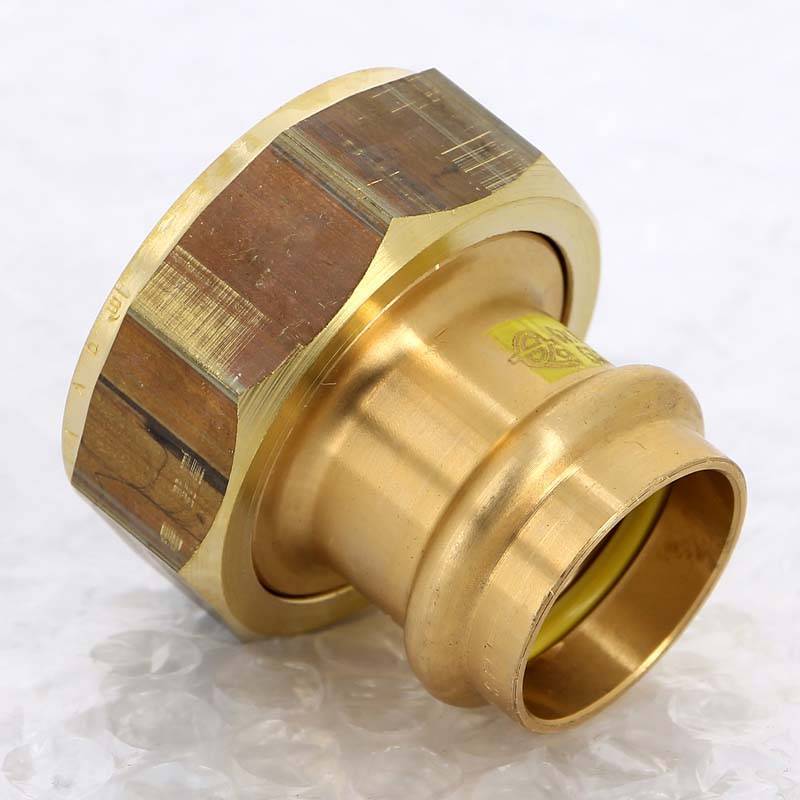 Муфта пресс с накидной гайкой Viega Profipress G 28x1 1/2 бронза 490829