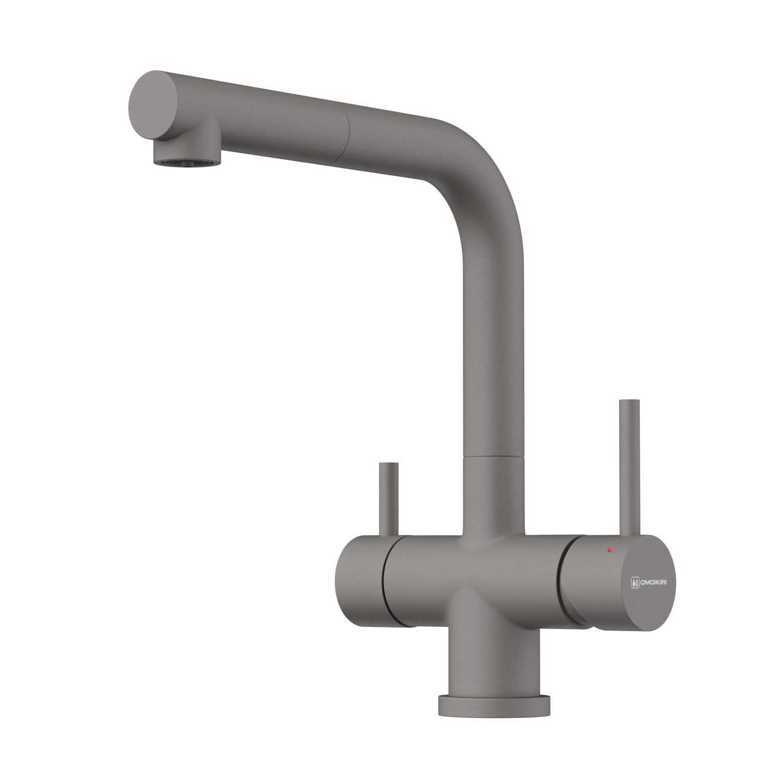 Смеситель для кухни Omoikiri Takamatsu-S GR с выдвижным изливом под фильтр leningrad grey 4994562