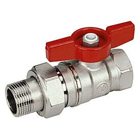 Кран шаровой Giacomini R259D 1/2x3/4 ВН с разъемным соединением ручка-бабочка R259X004