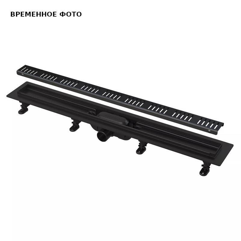 Душевой лоток Alca APZ10 Simple 850 мм черный матовый с решеткой AG101101850