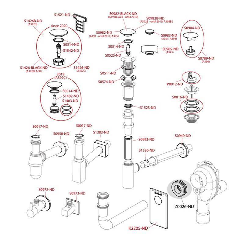Сифон для раковины Alcaplast A400 бутылочный 5/4 x 32 мм хром A400