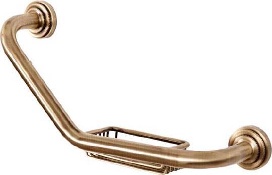 Поручень с мыльницей Boheme Medici 38 см подвесной бронза 10625
